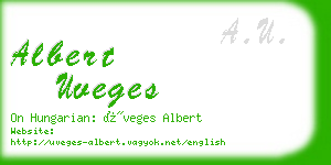 albert uveges business card